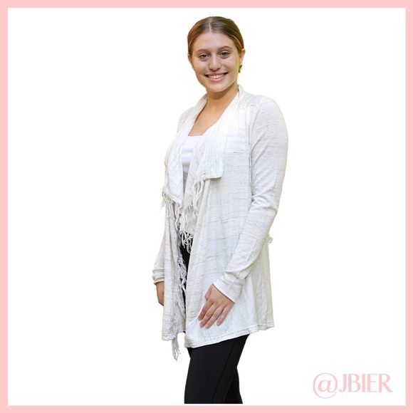 Free People White Fringe Cardigan - Picture 6 of 8